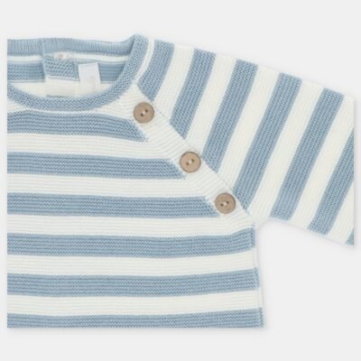 CONJ.(JU,PO) PUNTO RAYAS UNISEX CAPRI – RECIÉN NACIDOS