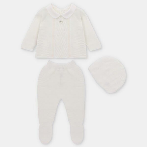 Conjunto unisex punto Derby 3 piezas — RECIÉN NACIDOS