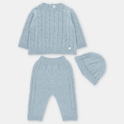 Conjunto unisex punto canalé Sheffield 3 piezas – RECIÉN NACIDOS