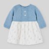 Vestido niña punto y tela algodón/cashmere – Koala – RECIÉN NACIDOS