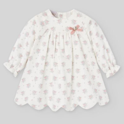 Vestido niña flores manga larga – Semilla – RECIÉN NACIDOS