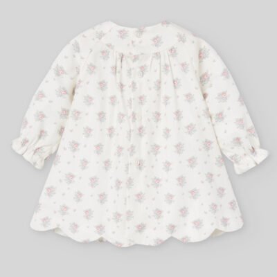 Vestido niña flores manga larga – Semilla – RECIÉN NACIDOS