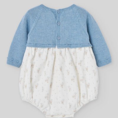 Pelele punto y tela algodón/cashmere – Koala – RECIÉN NACIDOS