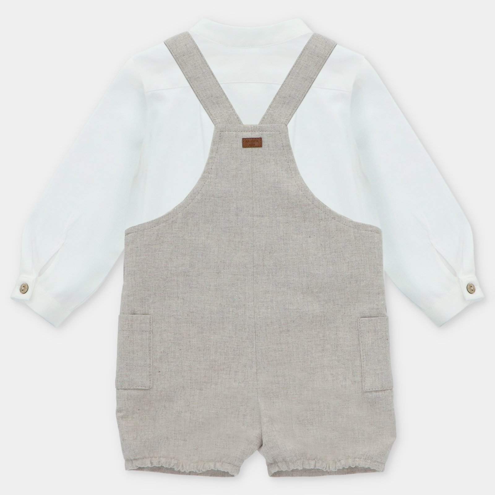 Conjunto niño tela Newport (camisa y pantalón cort – HERMANOS CONJUNTADOS