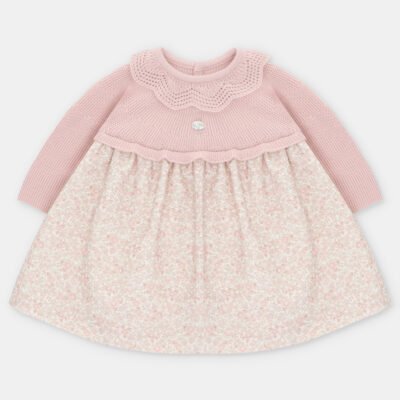 Vestido niña punto y tela Leeds – HERMANOS CONJUNTADOS