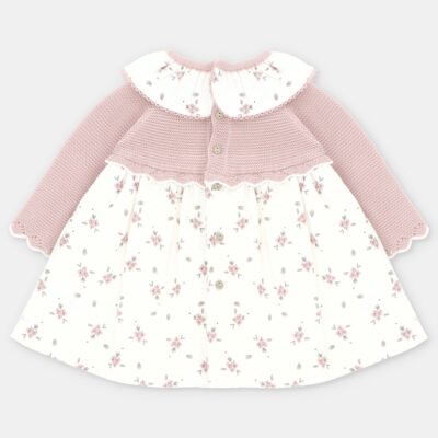 Vestido niña punto y tela Cardiff – HERMANOS CONJUNTADOS