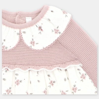 Vestido niña punto y tela Cardiff – HERMANOS CONJUNTADOS