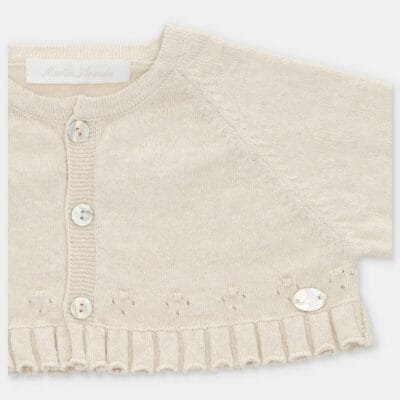 CÁRDIGAN PUNTO CORTO NIÑA VOLTERRA – RECIEN NACIDOS