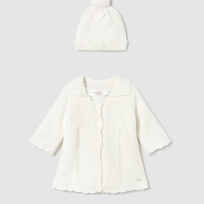 Abrigo y gorro tricot