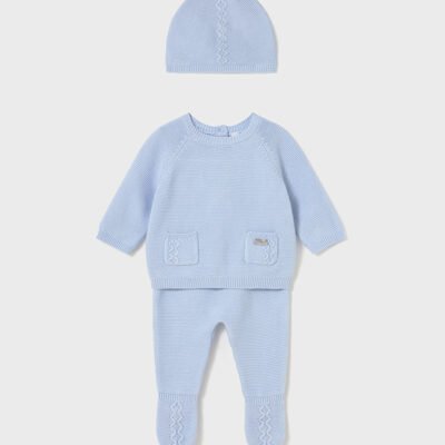 Conj. polaina y gorro tricot – RECIEN NACIDOS