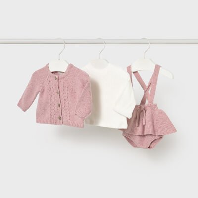 Conj. tricot niña 3 piezas – RECIEN NACIDOS