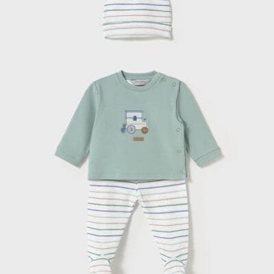 Conjunto polaina y gorro – RECIEN NACIDOS