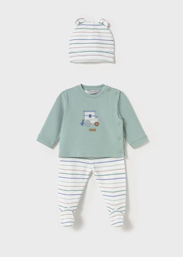 Conjunto polaina y gorro – RECIEN NACIDOS