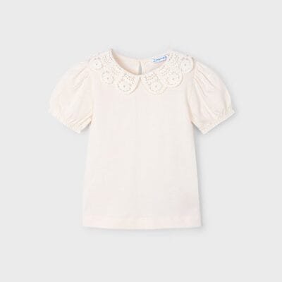 Camiseta m/c cuello crochet – MARCAS