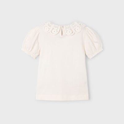 Camiseta m/c cuello crochet – MARCAS