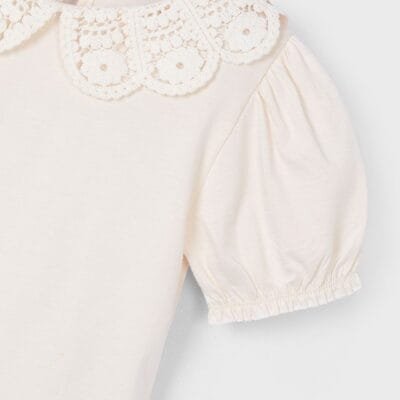 Camiseta m/c cuello crochet – MARCAS