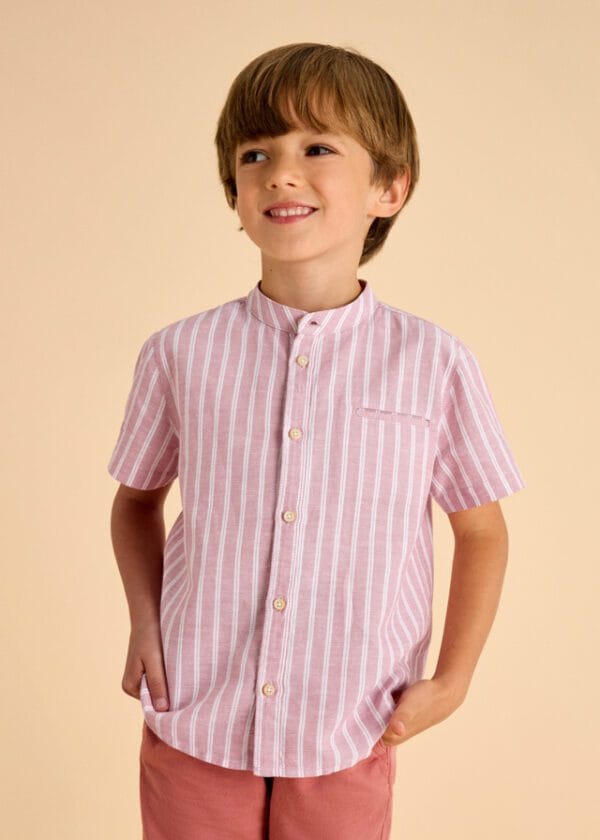 Camisa m/c cuello mao lino – CAMISAS