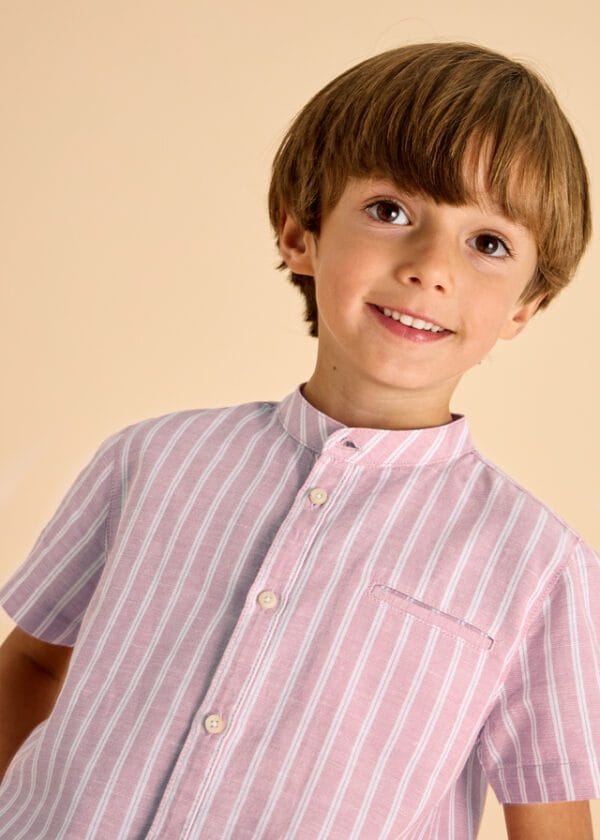 Camisa m/c cuello mao lino – CAMISAS