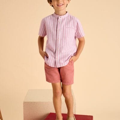 Camisa m/c cuello mao lino – CAMISAS