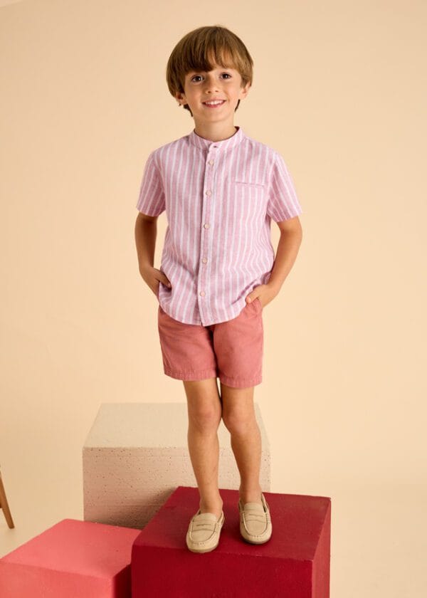 Camisa m/c cuello mao lino – CAMISAS