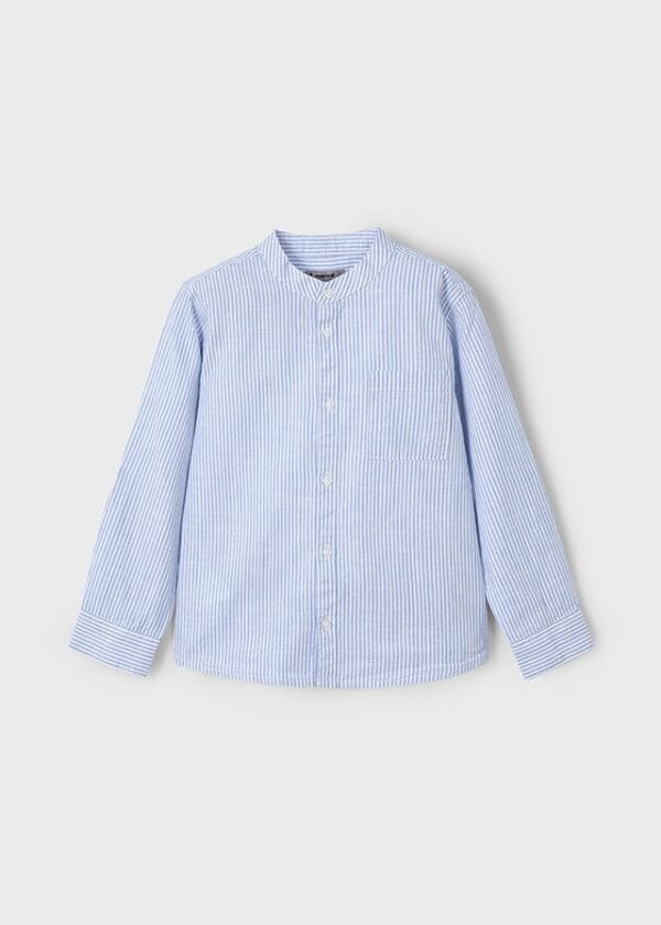 Camisa m/l cuello mao rayas – MARCAS