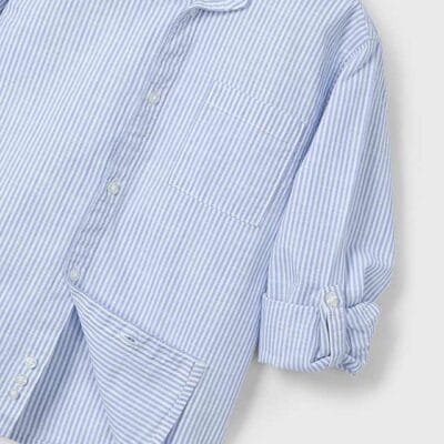 Camisa m/l cuello mao rayas – MARCAS