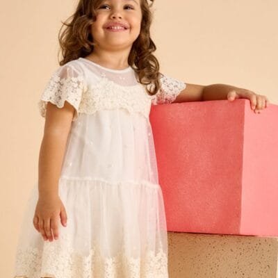 Vestido tul bordado – MARCAS