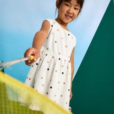 Vestido topos bordados – MARCAS