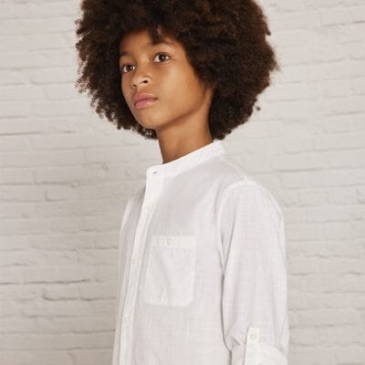 Camisa m/l cuello mao – MARCAS