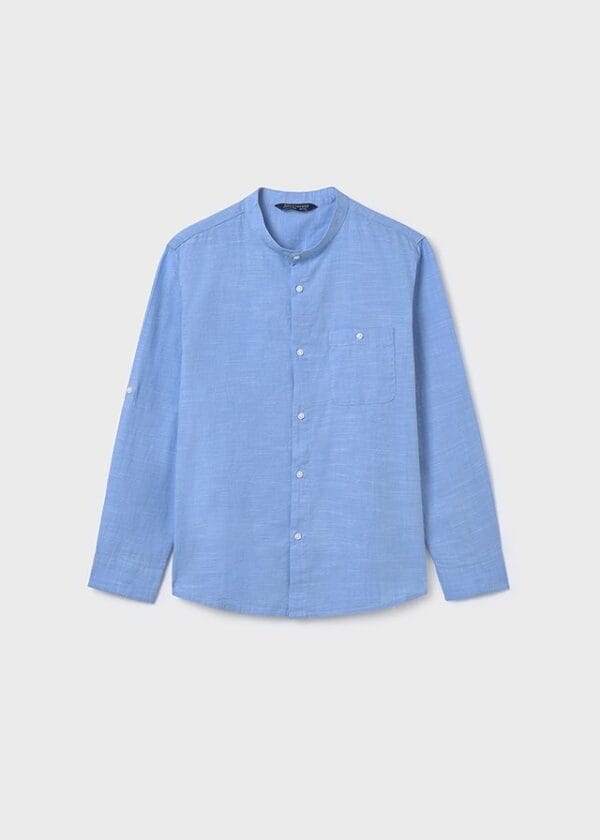 Camisa m/l cuello mao – MARCAS