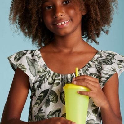 Conj. short volante estampado – MARCAS