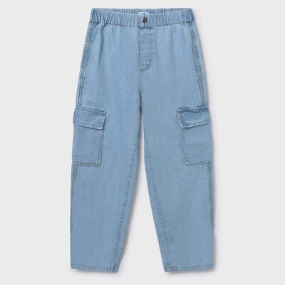 Pantalon largo tejano fluido – TEEN NIÑA