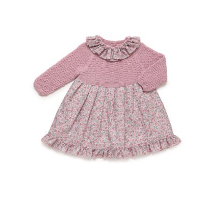 Vestido cuerpo puntos cuadritos – RECIEN NACIDOS