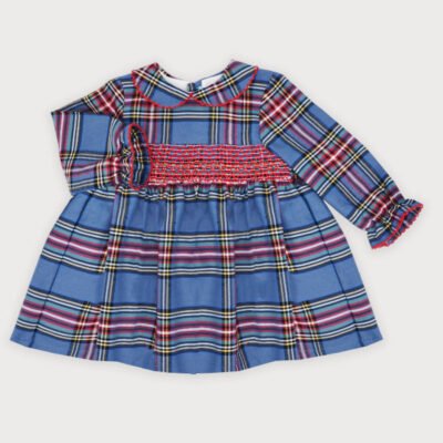 VESTIDO SMOCK FAM. ESCOCESA – RECIEN NACIDOS