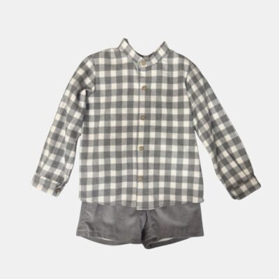 Conjunto camisa cuadros y pantalón pana – HERMANOS CONJUNTADOS