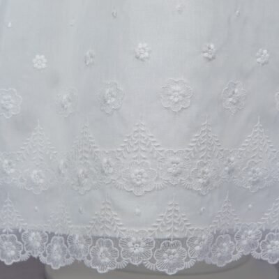 Batón organza natura con capota – RECIEN NACIDOS