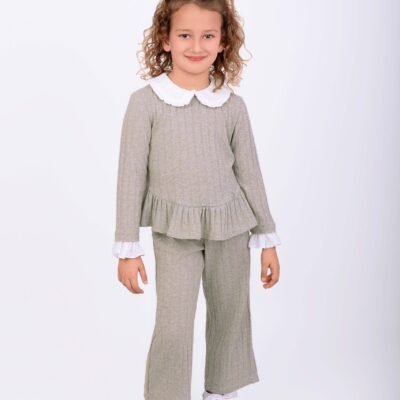 Conjunto jersey y pantalón canalé