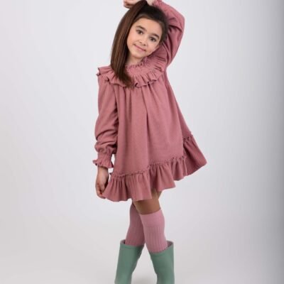 Vestido pana cuello engomado – HERMANOS CONJUNTADOS